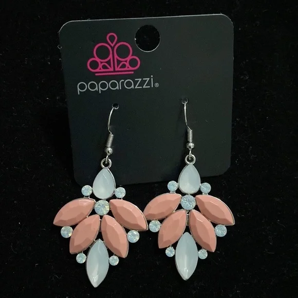 NWT Fantasy Flair Pink Earrings(Last One) - Picture 4 of 5